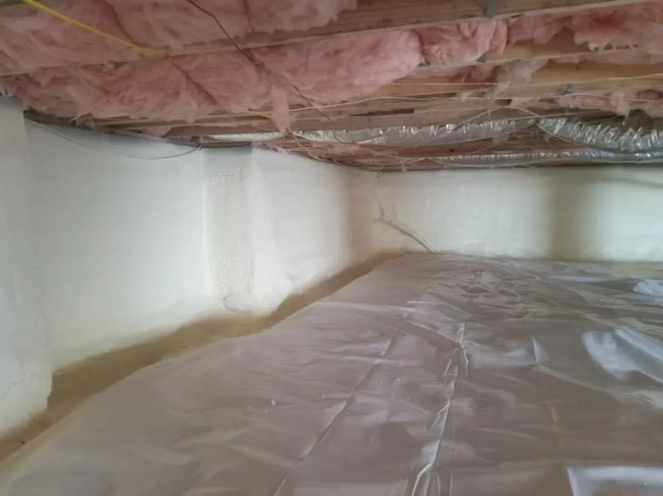 Crawl space encapsulation with closed-cell spray foam for Roof Waterproofing in Anthem
